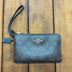 Coach Signature Brown Wristlet